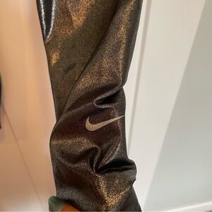 Nike- SZ M Dri- Fit Sparkle Glitter Black Leggings